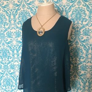 Evening blouse gold shim